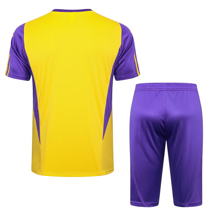 Chandal del Real Madrid Manga Corta 24-25 Amarillo - Pantalon Corto